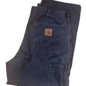 Vintage Carhartt B11 PTB Carpenter Pants Petrol Blue Canvas 36x30 Y2K